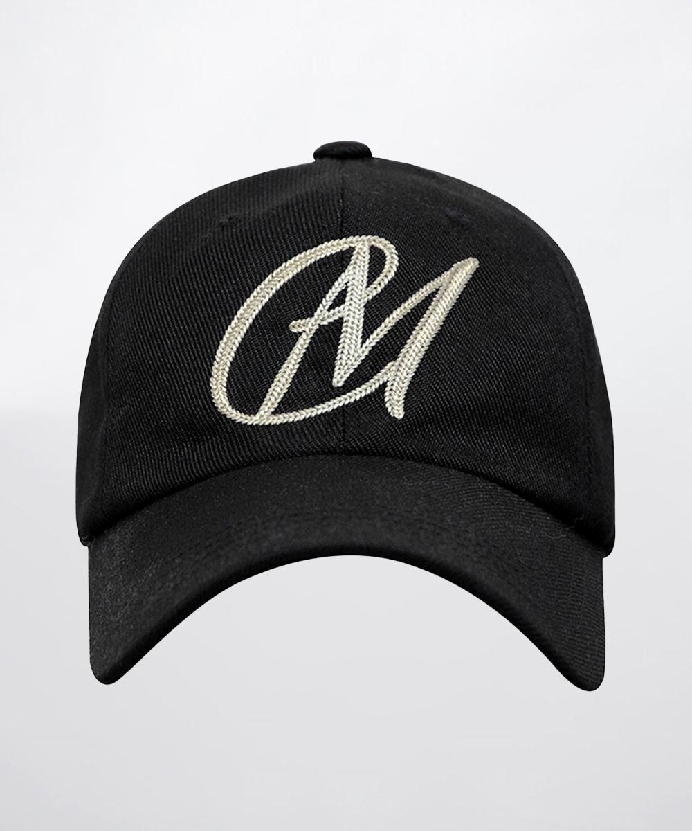 MM Logo Embroidery Ball Cap in black