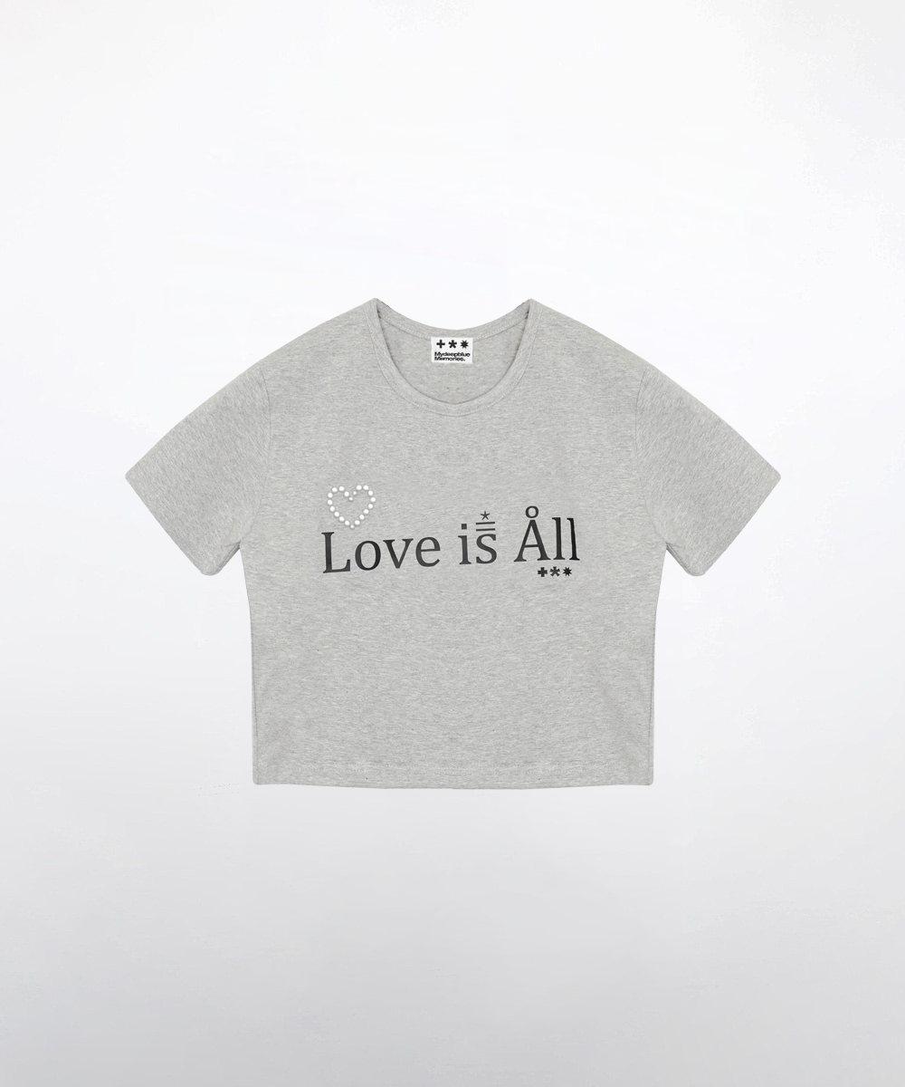 Love Is All T SHIRTS IN GREY