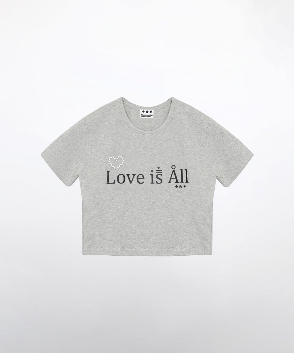 Love Is All T SHIRTS IN GREY